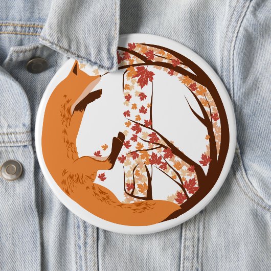Peace Fox Button (Beispiel)