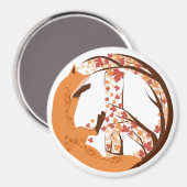 Peace Fox Magnet (Vorderseite/Rückseite)
