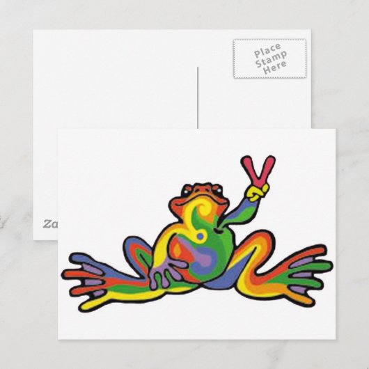 Peace Frog Postkarte (Vorne/Hinten)
