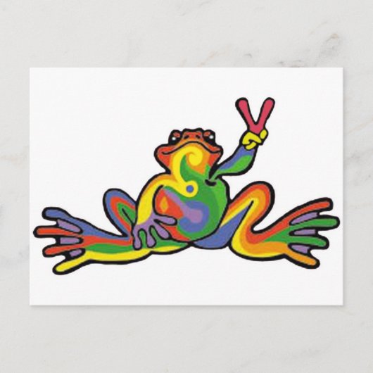 Peace Frog Postkarte (Vorderseite)