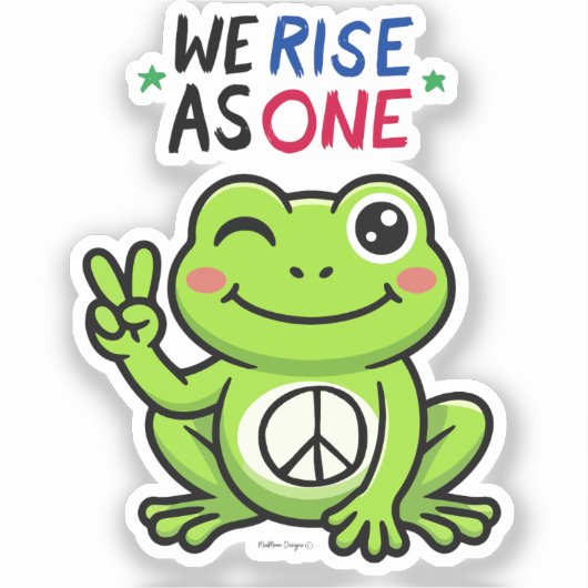 PEACE FROG - WE RISE AS ONE STICKERS AUFKLEBER (Vorderseite)
