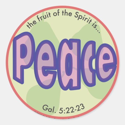 Peace Fruit of the Spirit Spot Sticker (Vorderseite)
