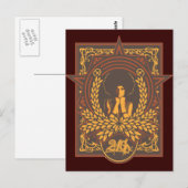 Peace Funk Afro Postkarte (Vorne/Hinten)