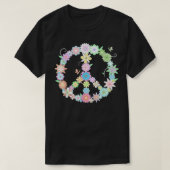 PEACE  Funny Floral Sign  Cool Statement Tee  (Design vorne)