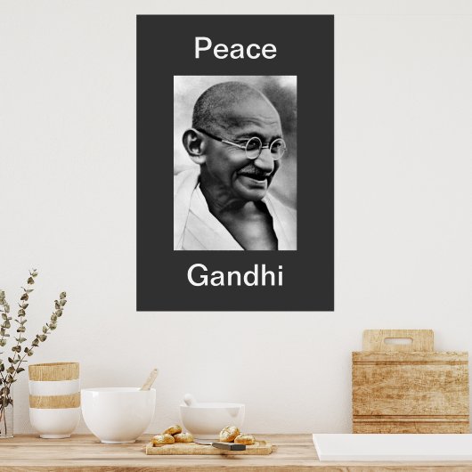PEACE GANDHI POSTER (Küche)