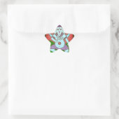 Peace Ganesh Dancing Stern-Aufkleber (Tasche)