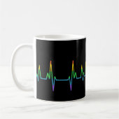 Peace Gay Heartbeat LGBT Kaffeetasse (Links)