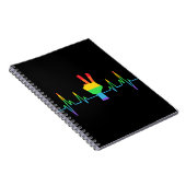 Peace Gay Heartbeat LGBT Notizblock (Rechte Seite)
