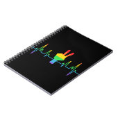 Peace Gay Heartbeat LGBT Notizblock (Linke Seite)
