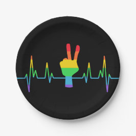 Peace Gay Heartbeat LGBT Pappteller