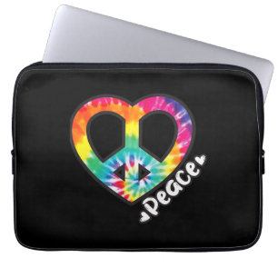 Peace Gefärbte Krawatte Vintag Heart Hippie Retro  Laptopschutzhülle