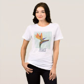 PEACE Gemalter Paradiesvogel  Tri-Blend Shirt (Vorderseite voll)