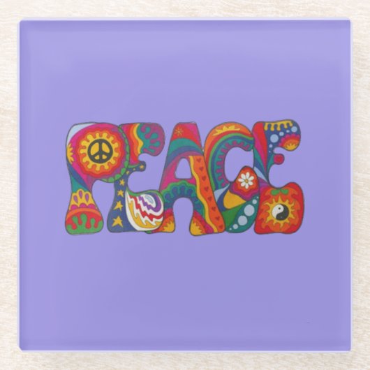 Peace Glass Untersetzer (Vorderseite)
