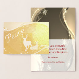 Peace Glitzy Holiday Card mit Dos and Buck Folienkarte