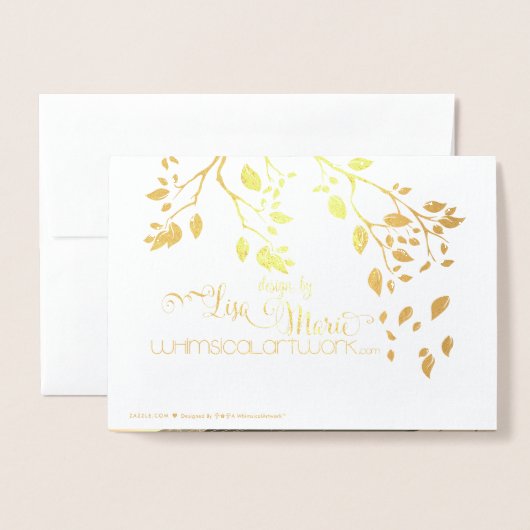 Peace Glitzy Holiday Card mit Dos and Buck Folienkarte (Rückseite mit Umschlag)