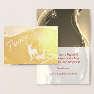 Peace Glitzy Holiday Card mit Dos and Buck Folienkarte