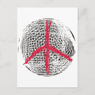 Peace Globe no war to fight no fight no Gewalt Lie Postkarte