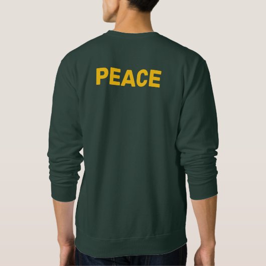 PEACE Gold Logo Green Sweatshirt (Rückseite)