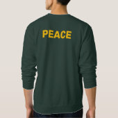 PEACE Gold Logo Grün Sweatshirt (Rückseite)