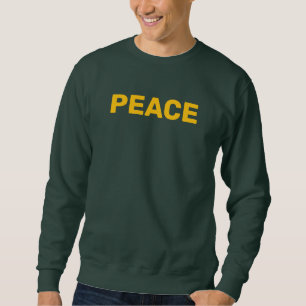 PEACE Gold Logo Grün Sweatshirt