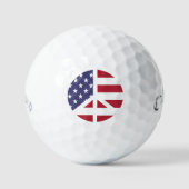 Peace Golf Ball - Benutzerdefinierter Amerikanisch (Vorderseite)