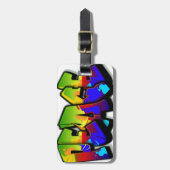 Peace Graffiti Luggage Tag Gepäckanhänger (Vorderseite vertikal)