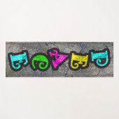 Peace Graffiti Yogamatte (Vorderseite (Horizontal))