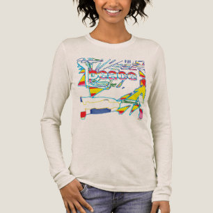 "Peace" Grafik mit gelb-rosa-blauem Design Tri-Blend Shirt