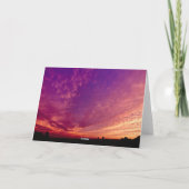 Peace Grateful Orange Lila Cloud Sunset Dankeskarte (Rückseite)