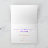 Peace Grateful Orange Lila Cloud Sunset Dankeskarte (Innenseite)