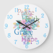 Peace große wanduhr (Vorderseite)