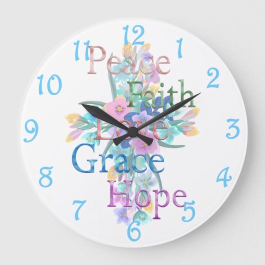 Peace große wanduhr (Vorderseite)