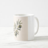 Peace Grows Here | Vintage Olive Branch Botanical  Kaffeetasse (VorderseiteRechts)
