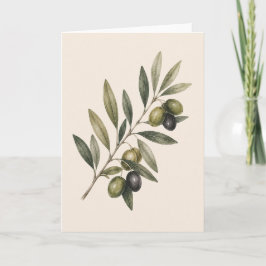 Peace Grows Here | Vintage Olive Branch Botanical  Karte