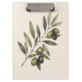 Peace Grows Here | Vintage Olive Branch Botanical  Klemmbrett