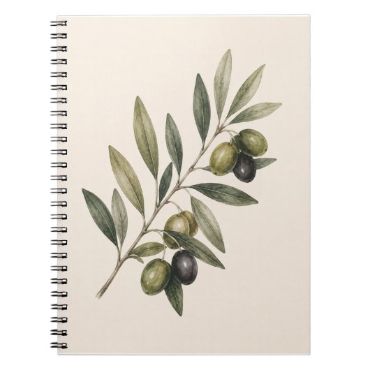 Peace Grows Here | Vintage Olive Branch Botanical Notizblock (Vorderseite)