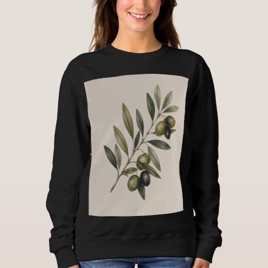 Peace Grows Here | Vintage Olive Branch Botanical Sweatshirt (Vorderseite)
