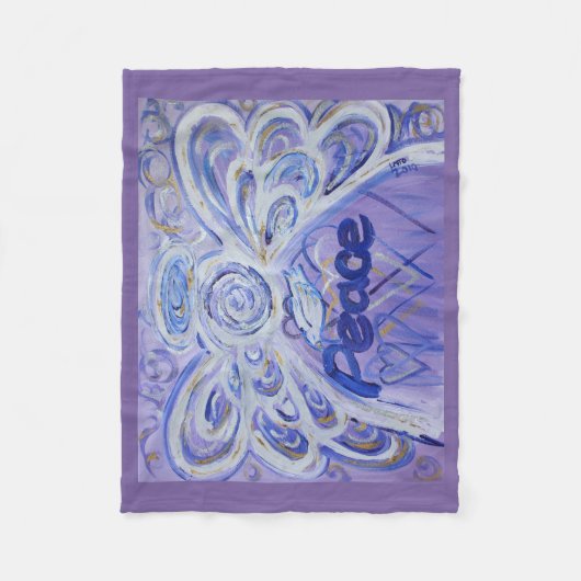 Peace Guardian Angel Art Custom Fleece Blanket (Vorderseite)