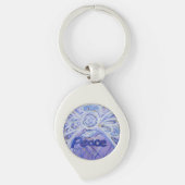 Peace Guardian Angel Word Custom Schlüsselanhänger (Vorderseite)