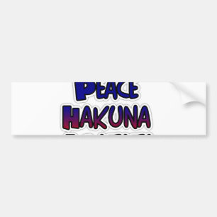 Peace Hakuna Matata Gradient Art Autoaufkleber