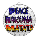 Peace Hakuna Matata Gradient Art Dartscheibe (vorne)