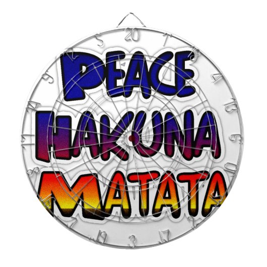 Peace Hakuna Matata Gradient Art Dartscheibe (vorne)