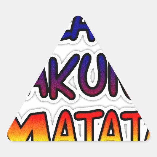Peace Hakuna Matata Gradient Art Dreieckiger Aufkleber (Vorderseite)