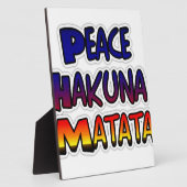Peace Hakuna Matata Gradient Art Fotoplatte (Seite)