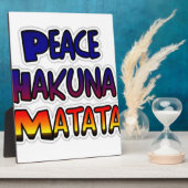 Peace Hakuna Matata Gradient Art Fotoplatte (Seite)