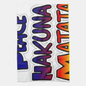 Peace Hakuna Matata Gradient Art Handtuch (Vertikal)