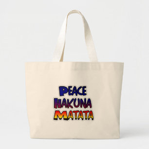 Peace Hakuna Matata Gradient Art Jumbo Stoffbeutel