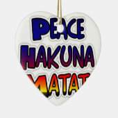 Peace Hakuna Matata Gradient Art Keramikornament (Rechts)