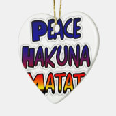 Peace Hakuna Matata Gradient Art Keramikornament (Links)