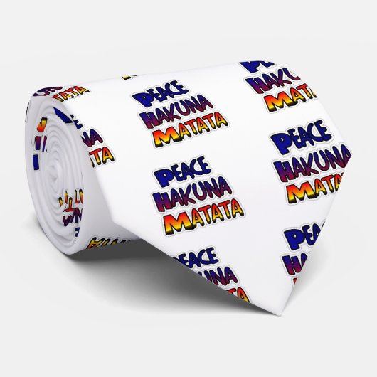 Peace Hakuna Matata Gradient Art Krawatte (Gerollt)